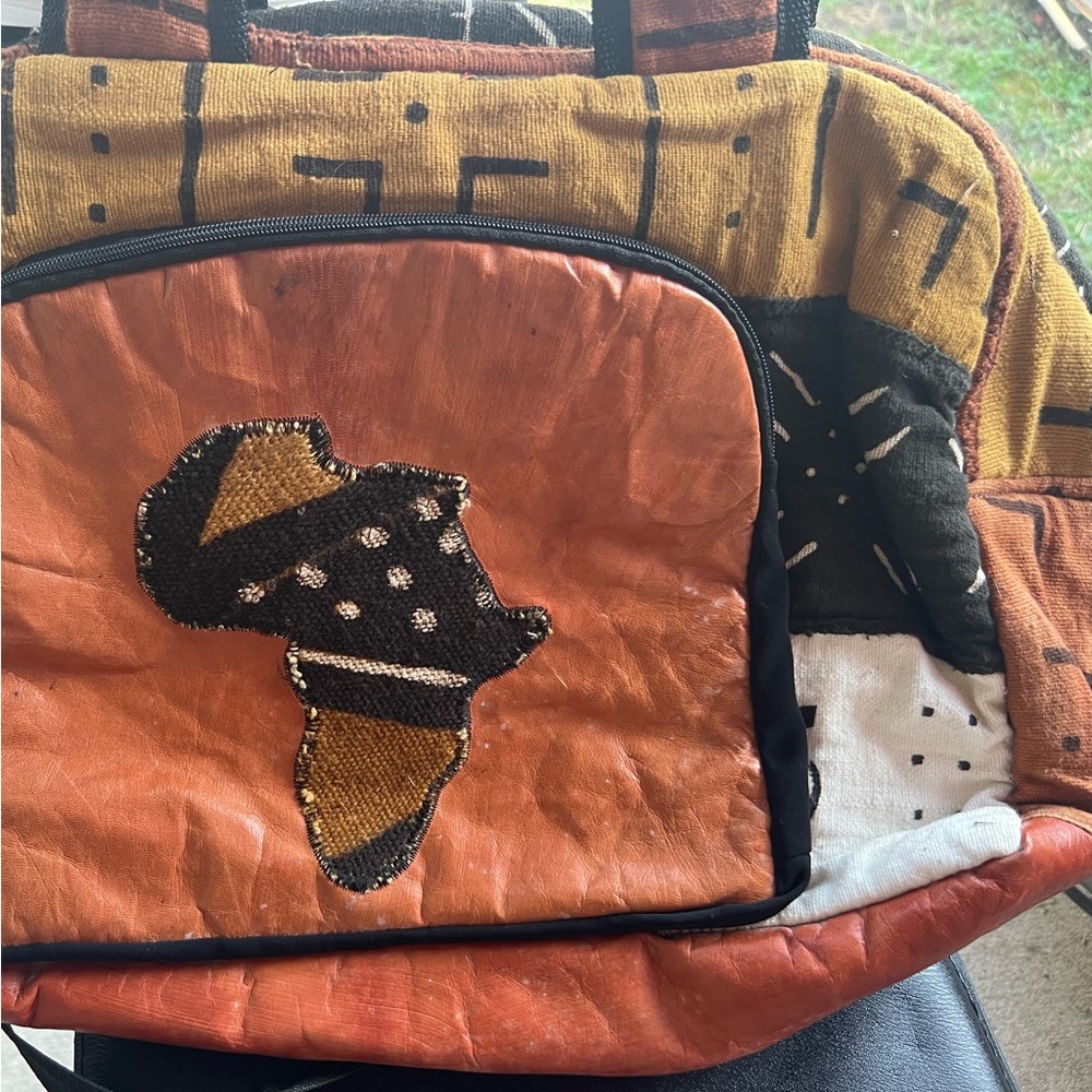 African Mudcloth Duffel Bag